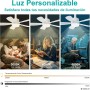 REYLAX Ventilador de Techo con Luz, 50cm E27 LED Lampara Ventilador 2000LM Regulable, 3 Temperaturas de Color, 6 Velocidades,