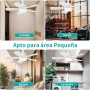 REYLAX Ventilador de Techo con Luz, 50cm E27 LED Lampara Ventilador 2000LM Regulable, 3 Temperaturas de Color, 6 Velocidades,
