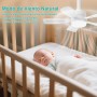 REYLAX Ventilador de Techo con Luz, 50cm E27 LED Lampara Ventilador 2000LM Regulable, 3 Temperaturas de Color, 6 Velocidades,