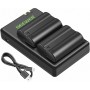 NEEWER NP-FW50 Cámara Cargador de Batería Set Compatible con Sony ZV-E10, A7, A7R, A7RII, A7II, A7SII, A7S, a3000, a5000, a6000,