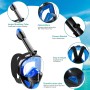Frasheng Máscara de Buceo para Adultos, 180°Panorámica Máscara de Snorkel de Cara, Máscara Snorkel Adulto, Anti-vaho, Anti-Fuga,