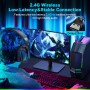 Fachixy Cascos Gaming Inalámbricos para PC, PS5, PS4, Auriculares Gaming Inalámbricos de 2,4GHz Wireless+Bluetooth - Baja