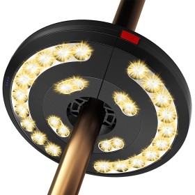 Luces para Sombrillas, Eletorot Luz Sombrilla Exterior 3 Modos de Iluminación USB Recargable Lámpara Paraguas Para Piscina,