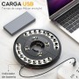 Luces para Sombrillas, Eletorot Luz Sombrilla Exterior 3 Modos de Iluminación USB Recargable Lámpara Paraguas Para Piscina,