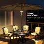 Luces para Sombrillas, Eletorot Luz Sombrilla Exterior 3 Modos de Iluminación USB Recargable Lámpara Paraguas Para Piscina,