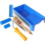 DAN&MAR® Kit Completo de Rodillo Azul para Muebles y Paredes. Incluye Cubeta + Rodillo de Espuma Azul pequeño para Esmalte