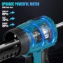Pistola de silicona eléctrica para 18V,Batería 1500mAh,Pistola de silicona con LED,4 velocidades ajustables,Herramienta de