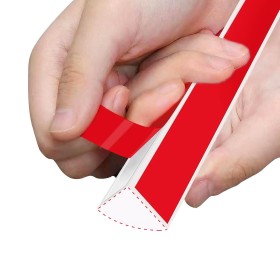 Cinta de calafateo flexible de cuarto de redondo, moldeo de goma blanca de doble cara autoadhesiva para suelo, escalera,