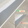 Cinta de calafateo flexible de cuarto de redondo, moldeo de goma blanca de doble cara autoadhesiva para suelo, escalera,
