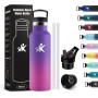 KollyKolla Botella Termica Niños 500ml, Botella Agua con Pajita, Fácil de Limpiar, Reutilizable, Cantimplora Termica, Sin BPA, a