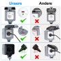 Enchufe Exterior Impermeable, Toma de Corriente IP66, Estanco con Interruptor, Conector de Cable y Tapa Abatible, para Cocina