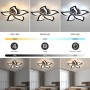 Comely Lamparas de Techo, Modernas Plafon LED 60W 6750LM, Blanco frío 6500K, Diseño Forma de Flor Lampara de Techo Para