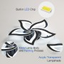 Comely Lamparas de Techo, Modernas Plafon LED 60W 6750LM, Blanco frío 6500K, Diseño Forma de Flor Lampara de Techo Para