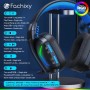 Fachixy Cascos Gaming Inalámbricos para PC, PS5, PS4, Auriculares Gaming Inalámbricos de 2,4GHz Wireless+Bluetooth - Baja