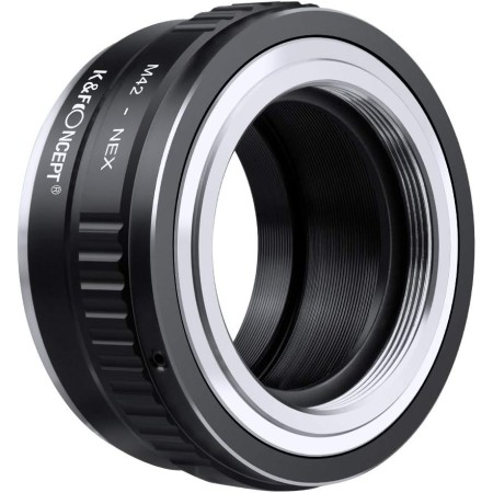 K&F Concept - Adaptador de Enfoque Manual, Compatible con Objetivos Lentes M42 y Cuerpos de Cámara Sony Alpha NEX E-Mount Cámara