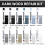 Set de 12 Colores Reparador Arañazos Madera, Reparador Madera, Masilla Madera, Masilla para Madera, Masilla Reparadora Madera