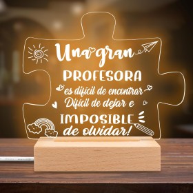 Rebundex Regalos para Profesoras Luz Nocturna Led Regalo Profesora Profesor Regalos Originales para Profesores Regalo Maestra