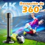 Antena TV Interior 2025 - Recepción 360°, Base Magnética, 300+ Millas, Compatible 4K/1080P, Freeview, Fácil Instalación, para