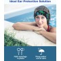 MoKo Diadema de Natación Impermeable, Banda Cabeza Ajustable Antideslizante Protección Orejas Cabello Fijación de Tapones Patrón