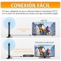 Antena TV Interior 2025 - Recepción 360°, Base Magnética, 300+ Millas, Compatible 4K/1080P, Freeview, Fácil Instalación, para