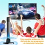 Antena TV Interior 2025 - Recepción 360°, Base Magnética, 300+ Millas, Compatible 4K/1080P, Freeview, Fácil Instalación, para