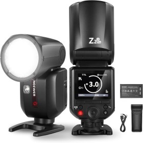 NEEWER Z2 PRO-S 2.4G TTL Flash Cabeza Redonda Speedlite Compatible con Sony, Inalámbrico Compatible con Godox, 76Ws 1/8000s HSS,
