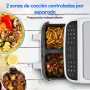MEDION P20 XXL Heißluftfritteuse mit 2 Kammern (8.7 Liter, Airfryer, 2,600 Watt, Double Camper, 9 Automatikprogramme, 2