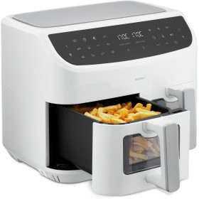 MEDION P20 XXL Heißluftfritteuse mit 2 Kammern (8.7 Liter, Airfryer, 2,600 Watt, Double Camper, 9 Automatikprogramme, 2