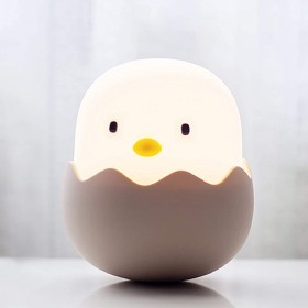 FemKey Luz Nocturna Infantil, Luz de Bebé USB con Control Táctil, Lampara de Noche para Niños de Silicona, Lámpara de Pollito
