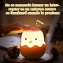 FemKey Luz Nocturna Infantil, Luz de Bebé USB con Control Táctil, Lampara de Noche para Niños de Silicona, Lámpara de Pollito