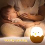 FemKey Luz Nocturna Infantil, Luz de Bebé USB con Control Táctil, Lampara de Noche para Niños de Silicona, Lámpara de Pollito