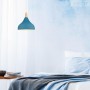 iDEGU Lámpara de Techo Retro LED Lámpara Colgante Moderna Estilo Gota E27 Iluminación de techo Vintage en Madera Metal Lámpara