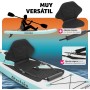 tectake® Tabla de Paddle Surf Hinchable Con Remo 2 en 1, Asiento de Kayak, Bomba de Aire, Mochila de Transporte y Accesorios