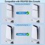 Tokluck Soporte Pared para PS5/ Slim, Soporte PS5 con Ventilador de Refrigeración y Cargador de Mando para Playstation 5, Base