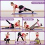 PLEASION Bandas Elasticas Musculacion Fitness, Set de 5 Gomas Elasticas Musculacion Antideslizantes de Tela, Cintas elasticas