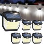 Solar Luz LED Exterior Movimiento: 248 LED Luces Solares 6 Paquete IP65 Impermeable Sensor de Movimiento 270° Foco Solar