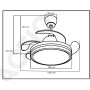 TODOLAMPARA.COM VENTILADOR DE TECHO DC CON LUZ LED REGULABLE TRACE RETRACTIL 4 ASPAS - Temporizador, Control Invierno Verano, 3