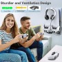 Tokluck Soporte Pared para PS5/ Slim, Soporte PS5 con Ventilador de Refrigeración y Cargador de Mando para Playstation 5, Base