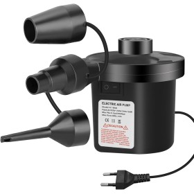 Jsdoin Inflador Electrico, Bomba de Aire Eléctrica Portátil, 220-240V AC Inflador Colchon Hinchable,2 en 1 Hinchador Colchon