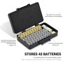 KIWIFOTOS Funda de Transporte de batería de Gran Capacidad, 42 Ranuras para baterías CR2032, CR2016, CR2025, CR2320, CR2325,