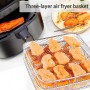 Air Fryer Grates, Air Fryer Stackable Grates, Square Air Fryer Grate, 3 Stackable Dehydrator Grates, Air Fryer Grill for
