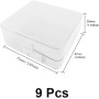 WYAN 9 Pcs 26650 Caja de Batería de Plástico,Contenedor de Caja de batería, Para guardar y organizar las pilas