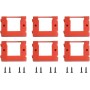 Juego de 6 soportes de pared para batería Einhell Power X-Change, baterías seguras con sistema de montaje en pared eficiente,