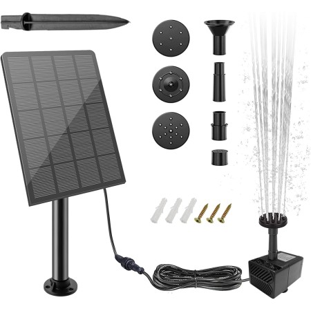 Fuente Solar Jardin Exterior 2.5w, Bomba De Agua Solar Para Estanque, Bomba Fuente De Agua Solar, Fuente Solar Para Estanque