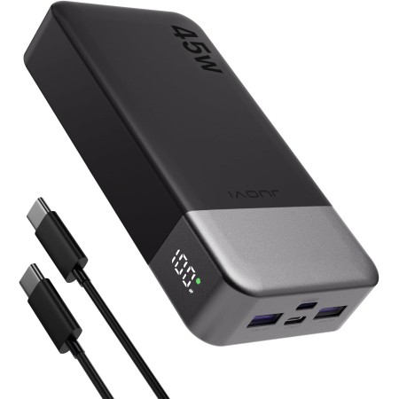 JUOVI Banco de energía portátil J2621, batería de 20000 mAh, Carga rápida de 45 W, Compatible con Switch, MacBook, Tablet, DELL,