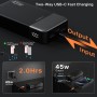 JUOVI Banco de energía portátil J2621, batería de 20000 mAh, Carga rápida de 45 W, Compatible con Switch, MacBook, Tablet, DELL,