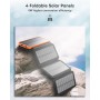 Hiluckey Cargador Solar 25000mAh, Portátil Power Bank con 4 Paneles Solar Dual Puertos USB 2.1A Carga Rápida Impermeable Batería