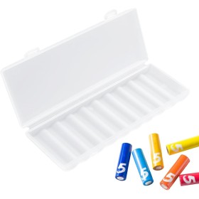 Caja De Batería AA - Organizador De Almacenamiento De Baterías, Soporte De Caja De Batería | Contenedor De Batería Pequeño Que