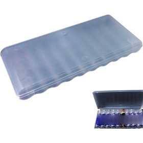 Soporte de batería - Caja de almacenamiento de 10 ranuras con tapa, caja organizador compacta | Contenedor de batería