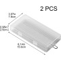 8 Celda 18650 Case De Almacenamiento De Batería De Plástico Con Soporte De Gancho Impermeable Transparente Transparente